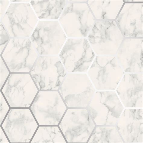Cwv Wallpaper Hex Marble Silvergrey M1505 Wonderwall By Nobletts