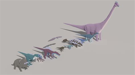 Artstation Low Poly Dinosaurs Pack Resources