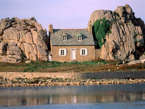Wallpaper Landscape Sea Bay Lake Water Rock Reflection House