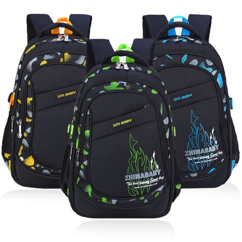 Teen Boys Lightweight Large Capacity Waterproof Backpack For Primary
