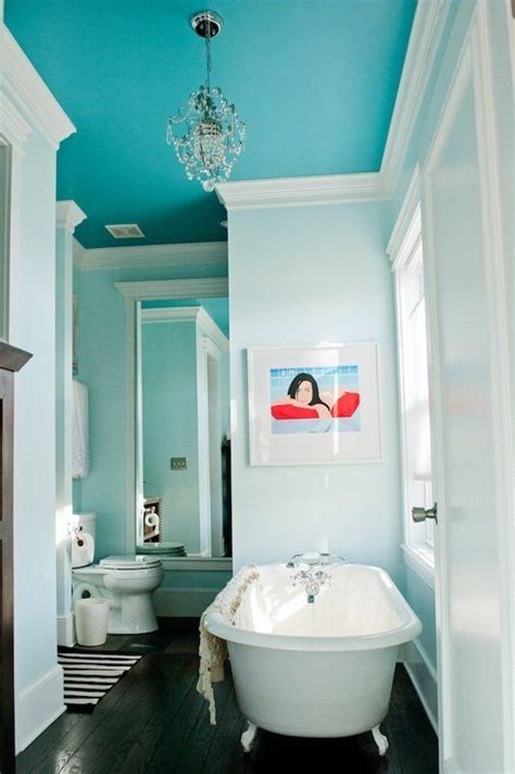 Modern bathrooms are experimental in looks, and people having a fascination for the white colour can use polished white tiles for the lower half of the wall. 28 Bold Ceiling Decor Ideas That Completely Change The ...