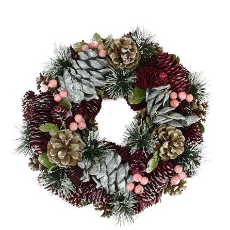 135 Pine Cone And Berries Artificial Christmas Wreath Christmas
