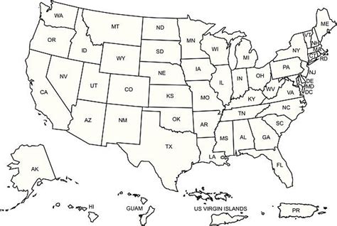 Royalty Free Black And White Map Of United States Clip Art Vector