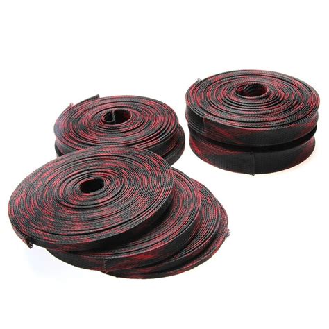1m 5m 10m Pet Expandable Cable Sleeves Insulation Braided Sleeving Wire