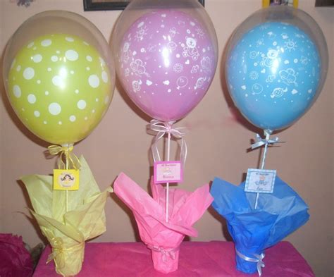 Mi Fiesta Creativa Centros De Mesa Con Globos Para Un Baby Shower