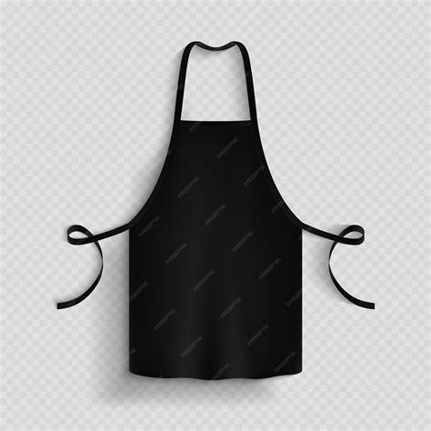 Premium Vector Black Kitchen Apron Chef Uniform For Cooking Vector