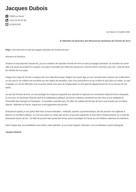 Pour une candidature à un emploi (cdi, cdd, stage.) ou pour une candidature à une formation (ecole, bts. Exemple Lettre Chronologique Resumé De Carriere Militaire ...