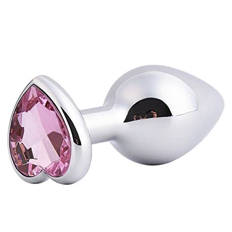 Buy Xhjy Heart Jeweled Solid Stainless Steel Anal Plug Butt Plug For Men And Women Beginners 1pcs