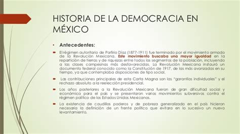 La democracia frente a otras formas de gobierno • 2. DEMOCRACIA EN MÉXICO