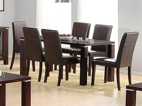 7pc caldwell marble top 6 chairs dining table set. Mahogany Dining Room Furniture sets - Homegenies