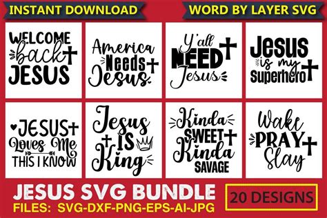 Jesus Svg Bundle Vol3 Bundle · Creative Fabrica