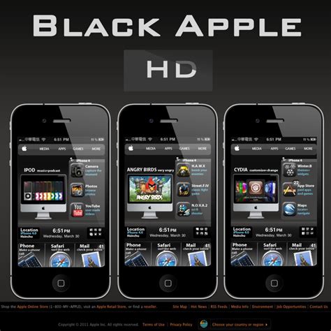 Wallpaper Island Black Apple Hd Theme For Iphone 4