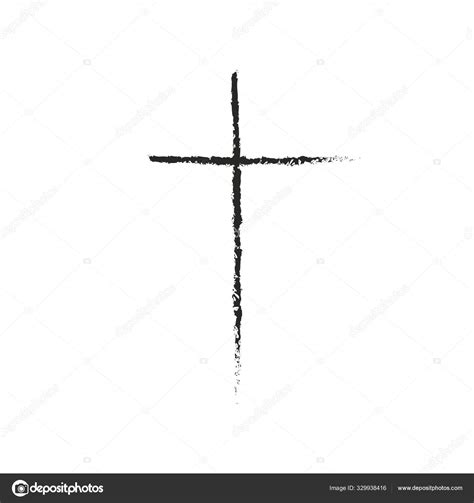 Hand Drawn Cross Vector Cross The Cross Is Made With A Brush Stock