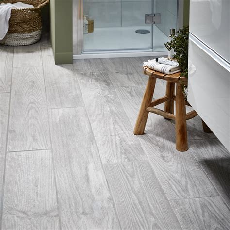 Cotage Wood Grey Wooden Effect Porcelain Wall And Floor Tile Pack Of 4