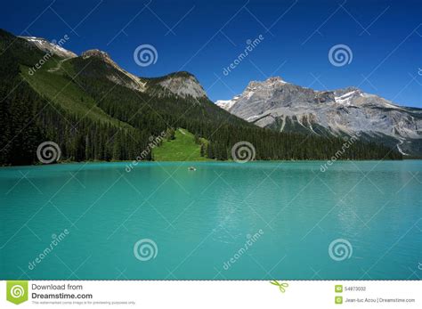 Emerald Lake In Yoho National Park Stock Photo Image Of Rockies