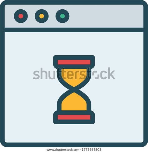 Browser Busy Processing Concept Vector Color Stock Vector Royalty Free