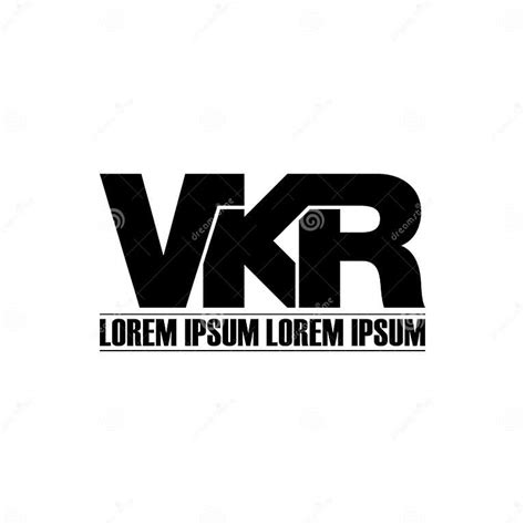 Letter Vkr Simple Monogram Logo Icon Design Stock Vector