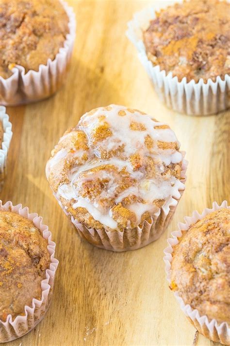 Healthy Flourless Sticky Cinnamon Bun Muffins