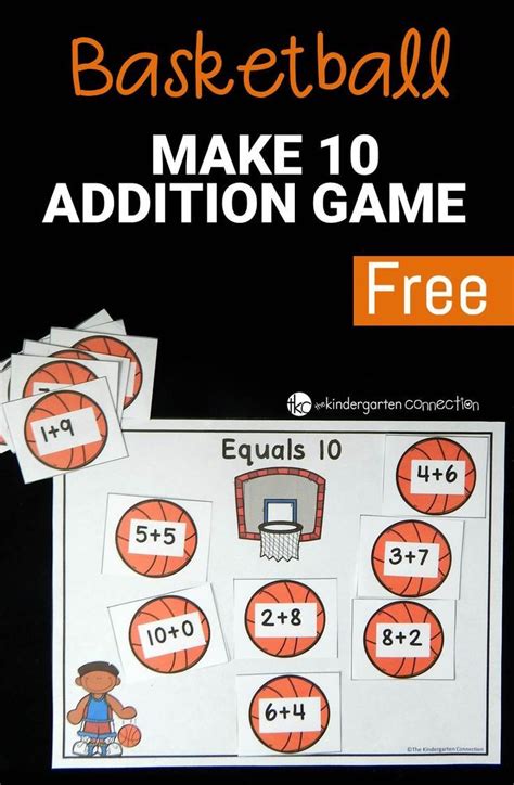 Basketball Make 10 Game Elementary Math First Grade Math Teaching Math