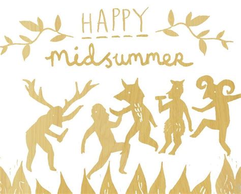 Happy Midsummer Glad Midsommar God Midtsommer Hyv Juhannusta