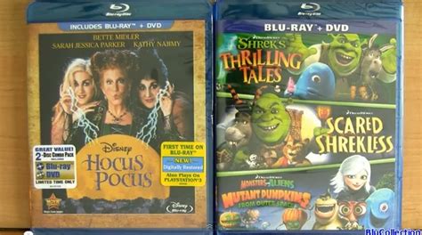 Disney Hocus Pocus Dreamworks Spooky Stories Shrek Monsters Vs Aliens Blu Ray Dvd