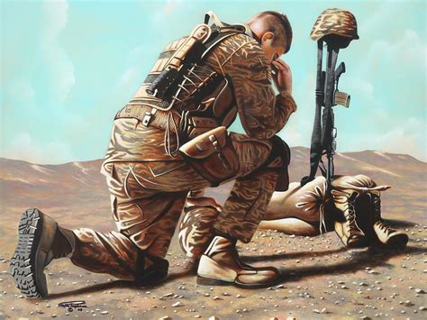 Soldiers Cross Painting By Geno Peoples Fine Art America
