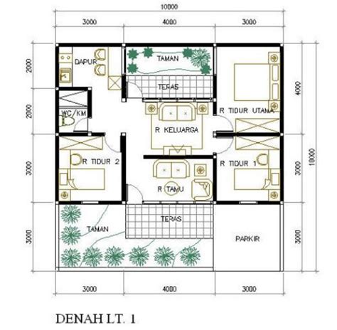 Untuk lantai 1 terdiri dari 2 kamar tidur anak, kamar mandi, r.tamu , r. Desain Rumah Ukuran 6x12 3 Kamar Tidur