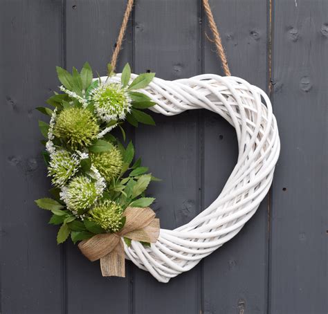 Hand Made Heart Shaped Door Wreath Perfect For All Seasons Etsy