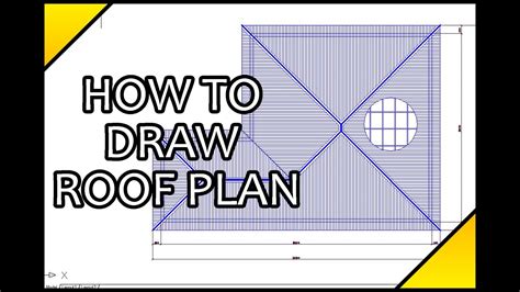 Architectural Tutorial How To Draw Roof Plan Simple And Fast Youtube