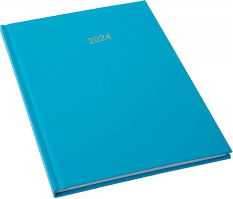 2024 A4 Page A Day Diary Turquoise Design Evelay