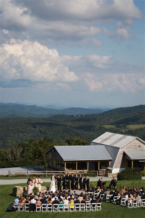 Outdoor Wedding Ceremony With Blue Ridge Mountain Views Outdoor
