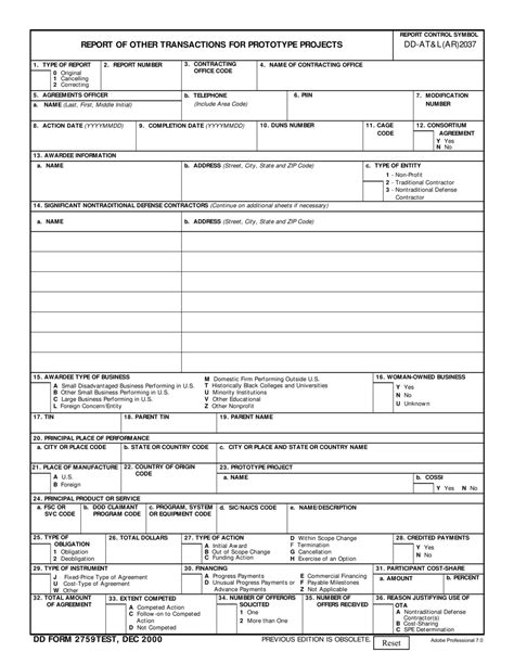 Dd Form 2759 Fill Out Sign Online And Download Fillable Pdf