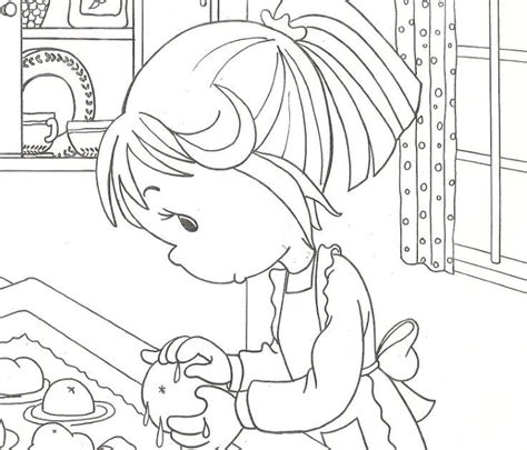 Pinto Dibujos: Niña lavando las verduras antes de comer – para dibujar