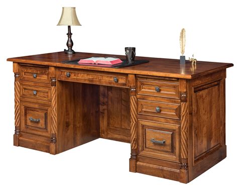 Kincaid Executive Desk Custom Amish Furniture Hardwood