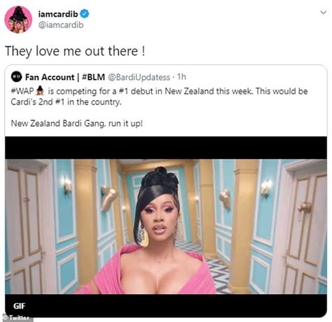 They Love Me Out There Cardi B Celebrates The Success Of Her New