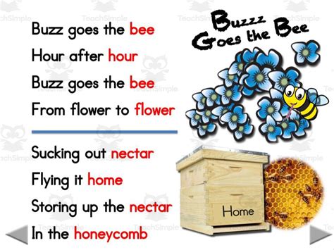 Animated Poem Buzz Goes The Bee Vi By Teach Simple