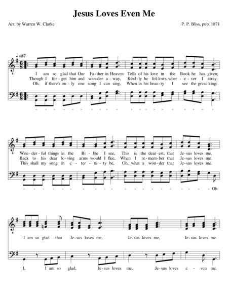 Jesus Loves Even Me By Philip P Bliss Digital Sheet Music For Octavo