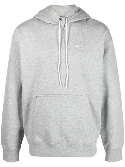 Nike Logo Embroidery Cotton Hoodie Farfetch