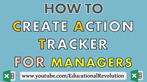 How To Create Action Tracker In Excel For Managers Youtube