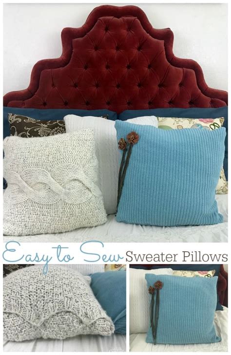 Easy To Sew Sweater Pillows For The Thrift Store Decor Upcycle