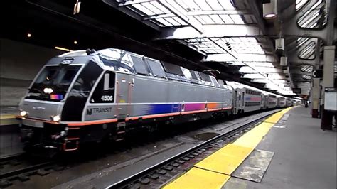 New Jersey Transit Hd Alp 45dp 4506 Making Mode Change With Rvl Train