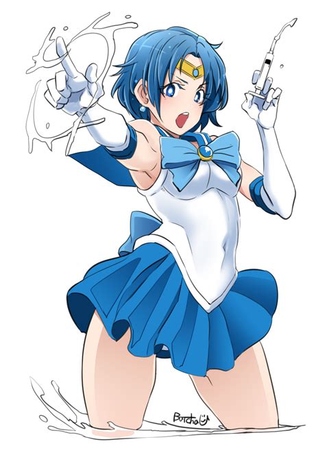 Safebooru 1girl Bishoujo Senshi Sailor Moon Blue Bow Blue Eyes Blue Hair Blue Skirt Bow