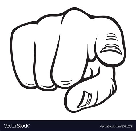 Hand Pointing Royalty Free Vector Image Vectorstock
