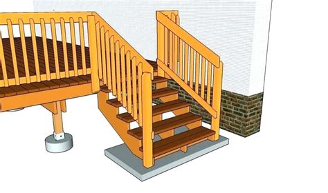 Divide the total rise by 7 1/2 inches and round the result up to find how many steps you need. Deck Stair Handrail Corner Stairs Railing Height Designs Handrails Ideas Home Elements And Style ...