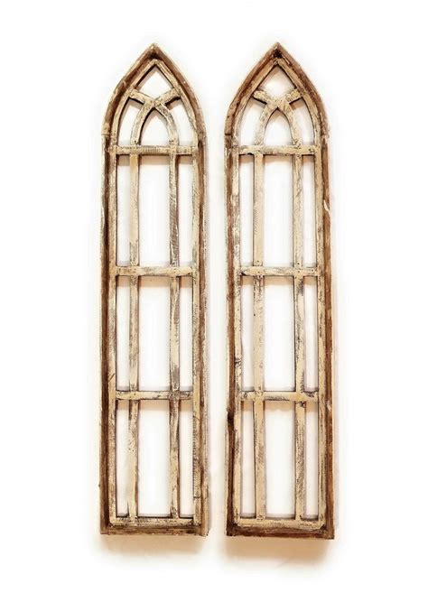 Farmhouse Wooden Wall Window Arches Set Of 2 Three Sizes