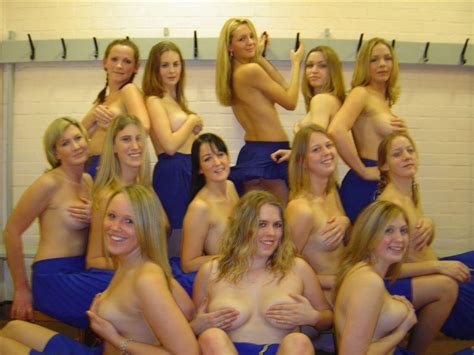 Naked Cheerleaders Topless In The Locker Room