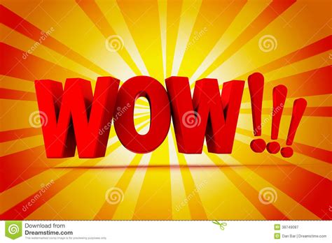 3d Wow Text Royalty Free Stock Photography - Image: 38749087