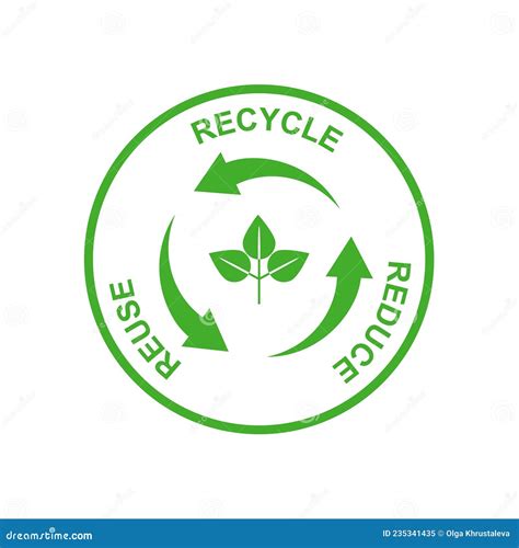 Garbage Recycling Logo Vector Recycling Arrows With The Small Green