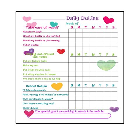 Printable To Do List Chore Chart Organizer For Kids Digital Etsy