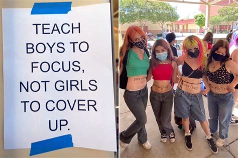 Teens Bare Bellies To Protest School S Sexist Dress Code
